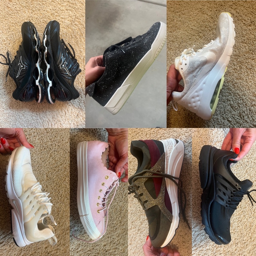 Lot of Nike, Steve Madden, Puma, Mizuno, Chuck’s shoes. Size 10